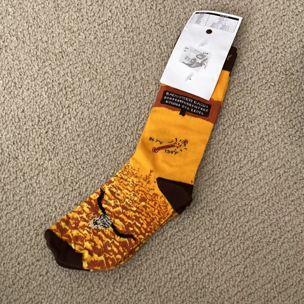 Death Valley National Park Parks Project Yellow Socks Women’s Shoe Size 6-9 NWT